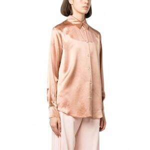 NEW FORTE FORTE satin viscose shirt in copper